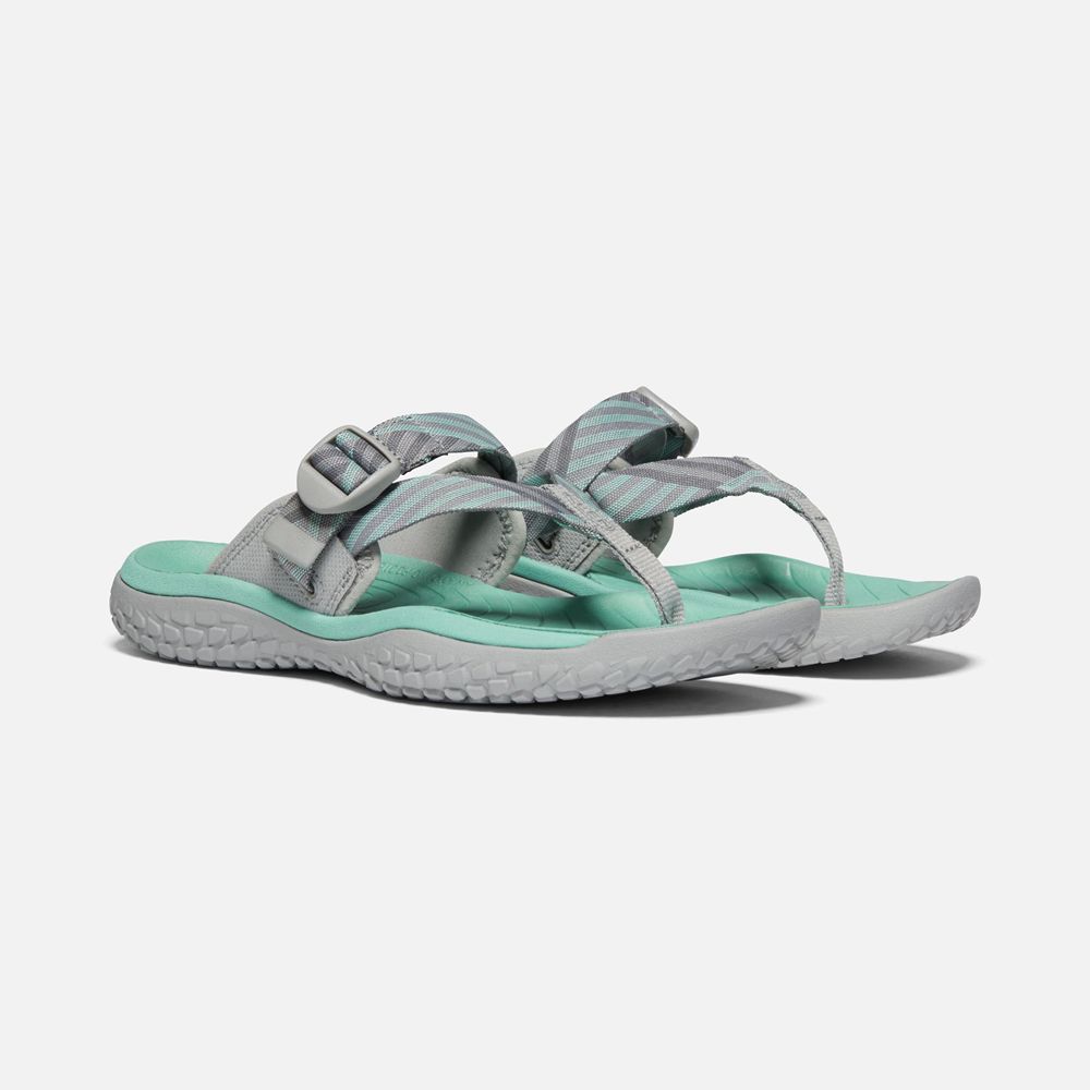 Chanclas Keen Mexico Grises/Verdes - Mujer Solr Toe Post Sandal - RT8736094